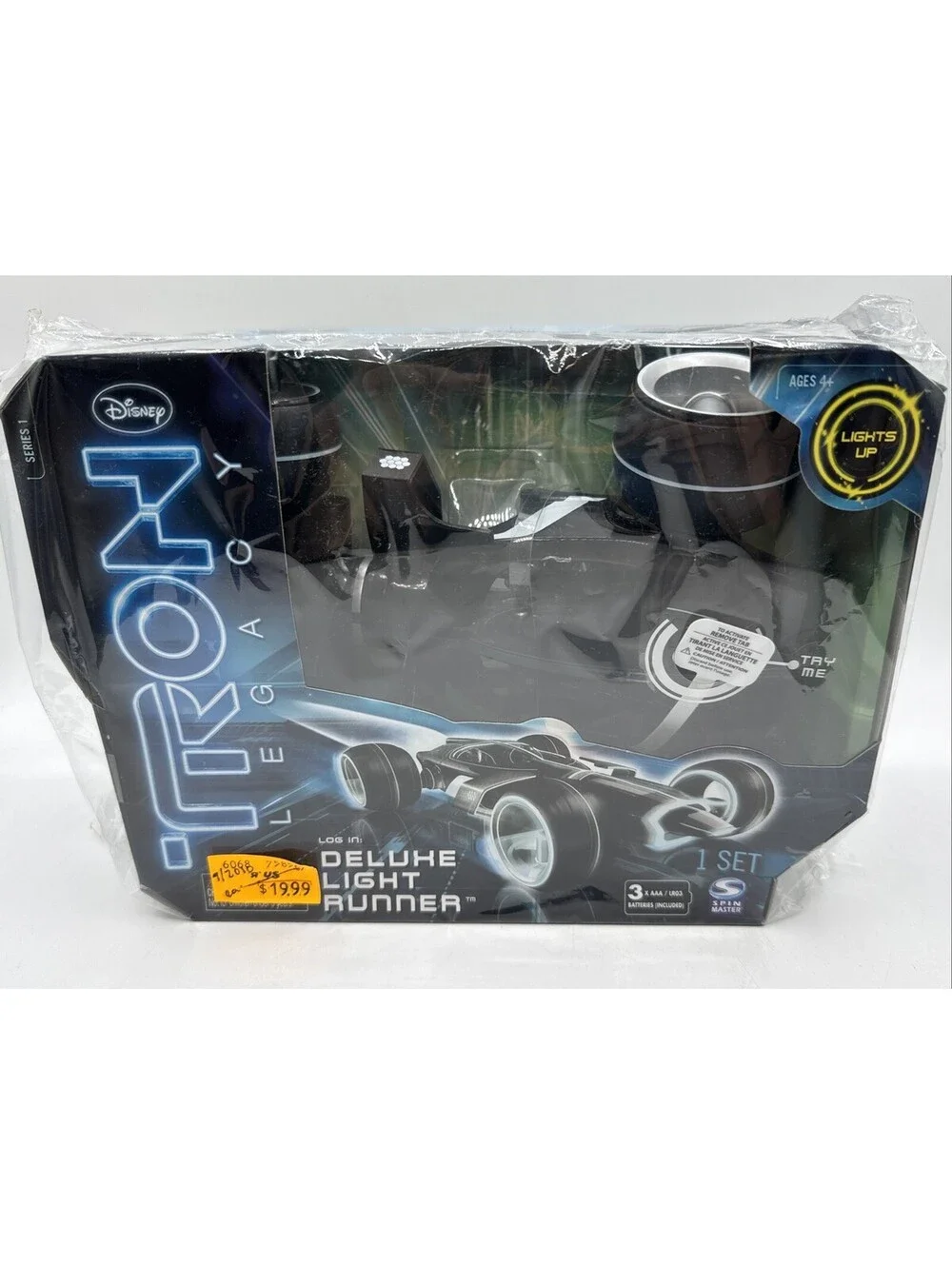 Tron Legacy Deluxe Light Runner 2010 Spin Master Disney Lights Up Sealed ToysRUs